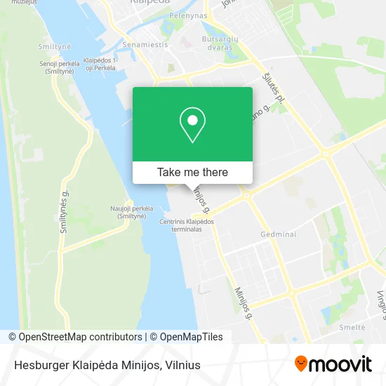 Карта Hesburger Klaipėda Minijos
