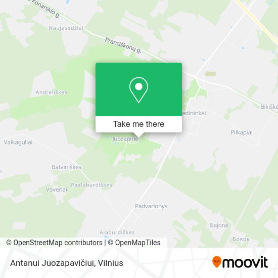 Карта Antanui Juozapavičiui
