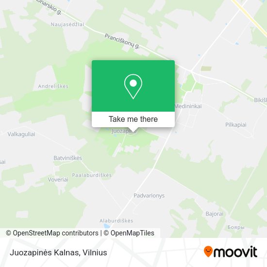 Карта Juozapinės Kalnas
