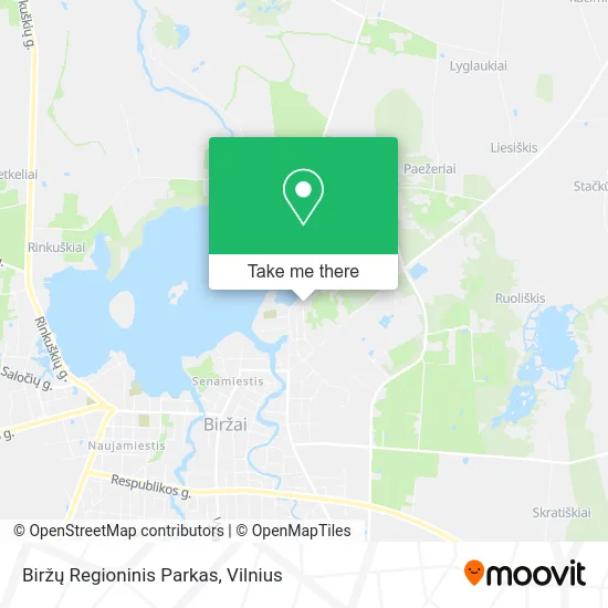 Карта Biržų Regioninis Parkas