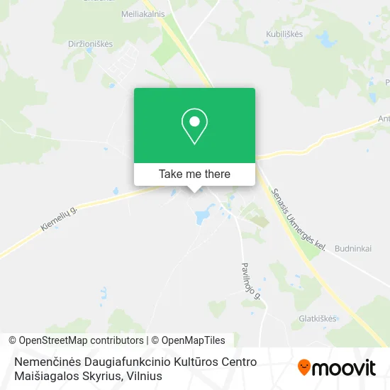 Карта Nemenčinės Daugiafunkcinio Kultūros Centro Maišiagalos Skyrius