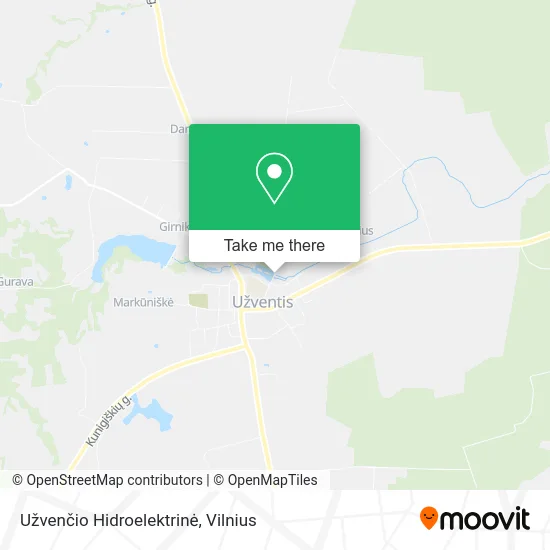 Užvenčio Hidroelektrinė map