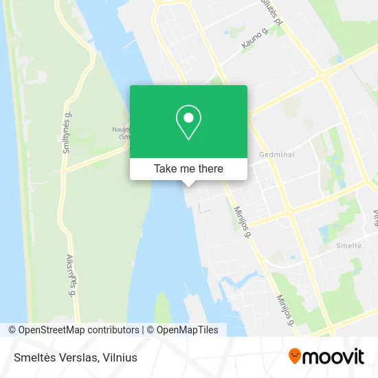 Карта Smeltės Verslas