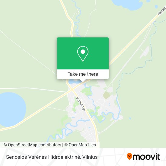 Карта Senosios Varėnės Hidroelektrinė
