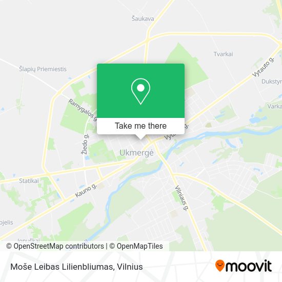 Карта Moše Leibas Lilienbliumas