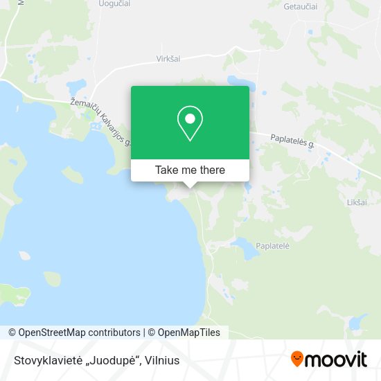 Карта Stovyklavietė „Juodupė“