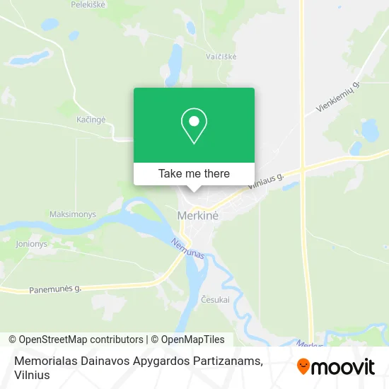 Карта Memorialas Dainavos Apygardos Partizanams