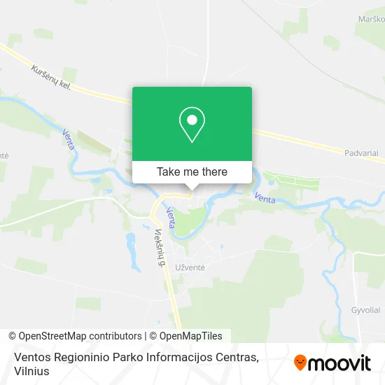 Карта Ventos Regioninio Parko Informacijos Centras