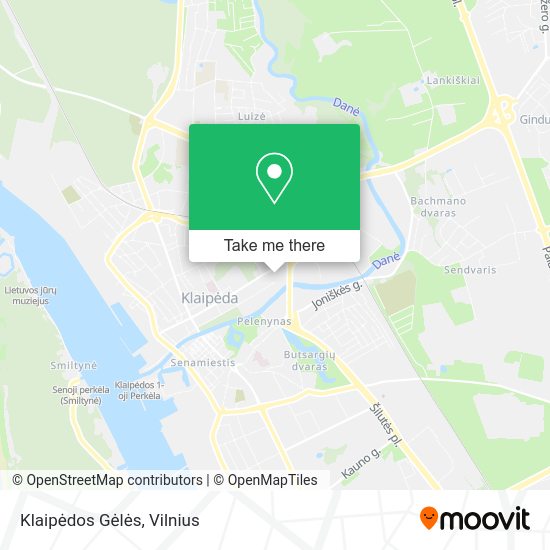 Карта Klaipėdos Gėlės
