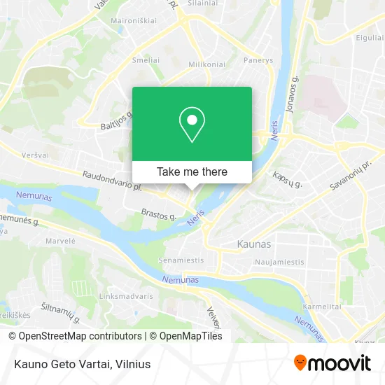 Карта Kauno Geto Vartai
