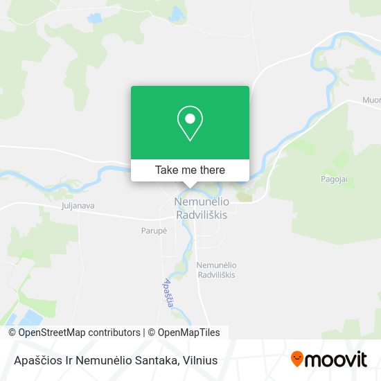 Карта Apaščios Ir Nemunėlio Santaka
