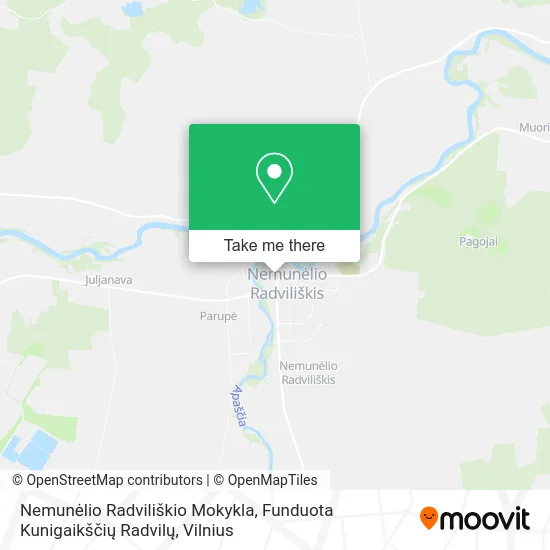 Карта Nemunėlio Radviliškio Mokykla, Funduota Kunigaikščių Radvilų