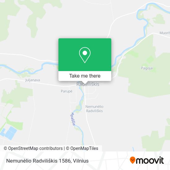 Карта Nemunėlio Radviliškis 1586