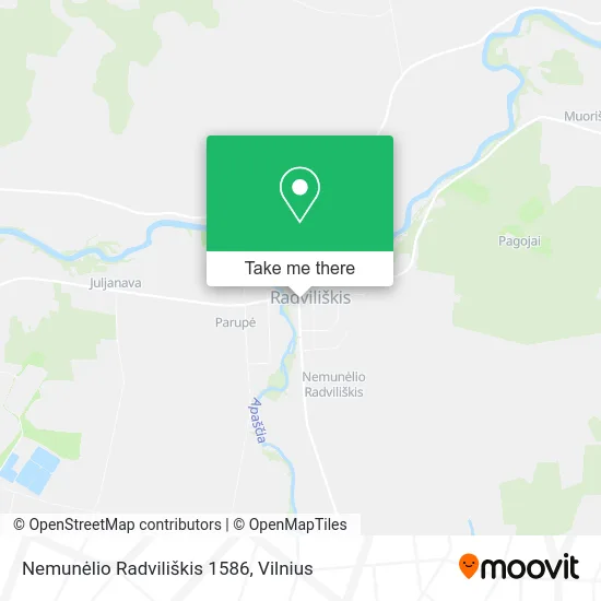 Карта Nemunėlio Radviliškis 1586