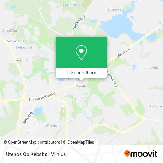 Карта Utenos Go Kebabai