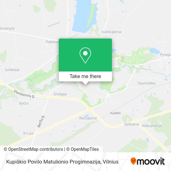 Карта Kupiškio Povilo Matulionio Progimnazija