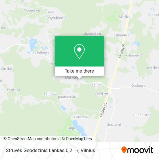 Карта Struvės Geodezinis Lankas 0,2 →
