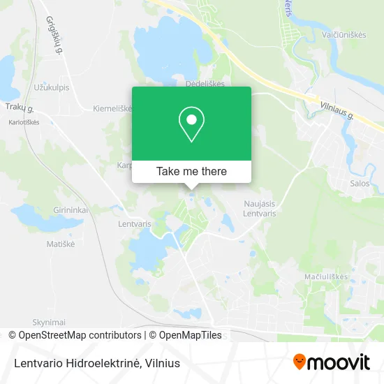 Карта Lentvario Hidroelektrinė