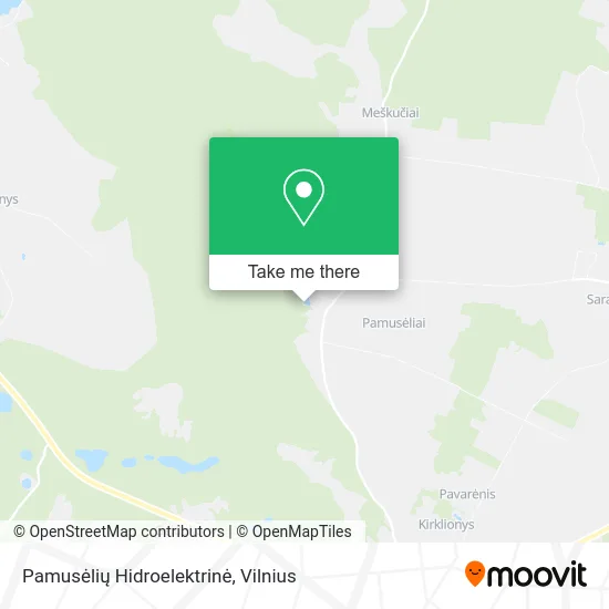 Карта Pamusėlių Hidroelektrinė