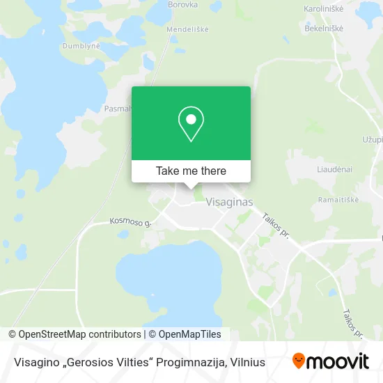 Карта Visagino „Gerosios Vilties“ Progimnazija