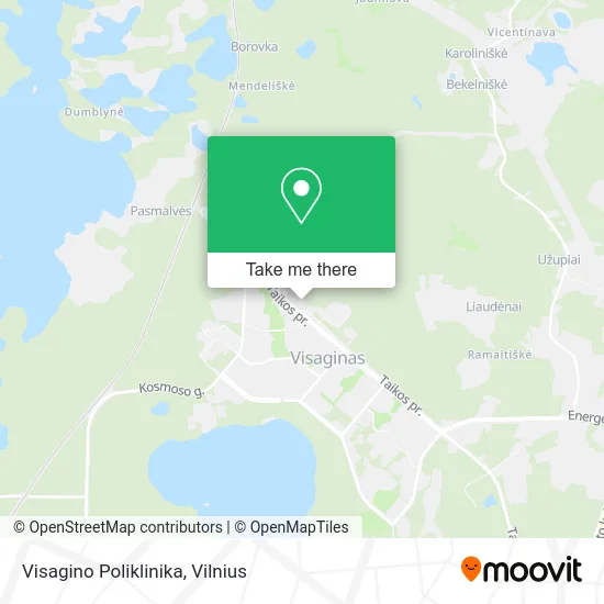 Карта Visagino Poliklinika