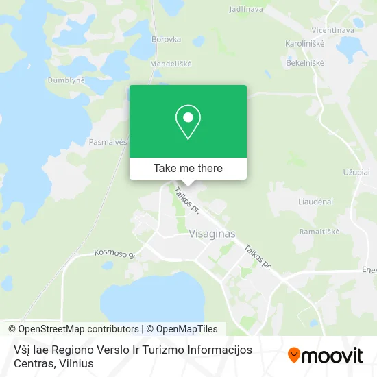 Карта Všį Iae Regiono Verslo Ir Turizmo Informacijos Centras