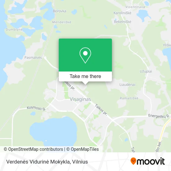 Карта Verdenės Vidurinė Mokykla