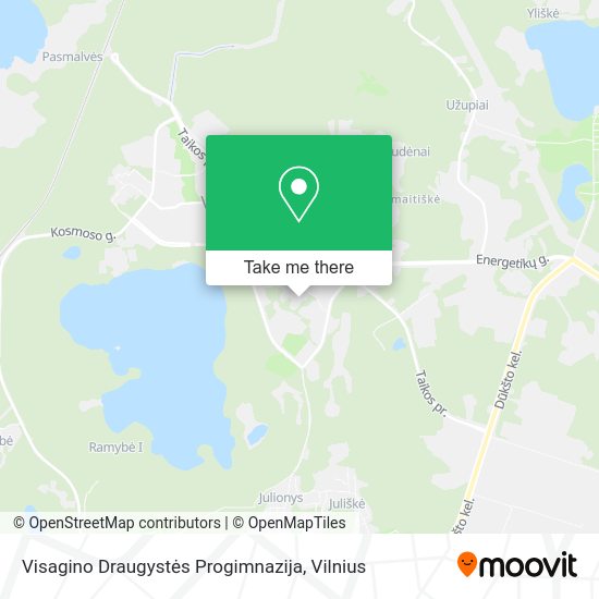 Карта Visagino Draugystės Progimnazija