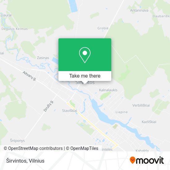Карта Širvintos