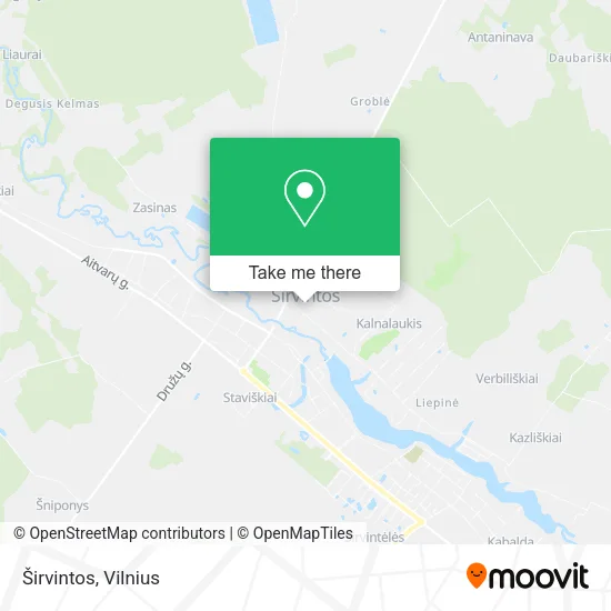 Карта Širvintos