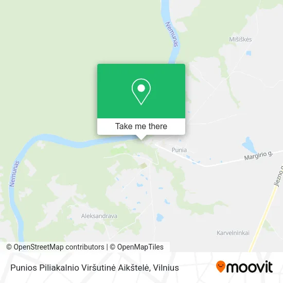 Карта Punios Piliakalnio Viršutinė Aikštelė