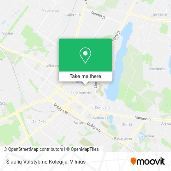 Карта Šiaulių Valstybinė Kolegija