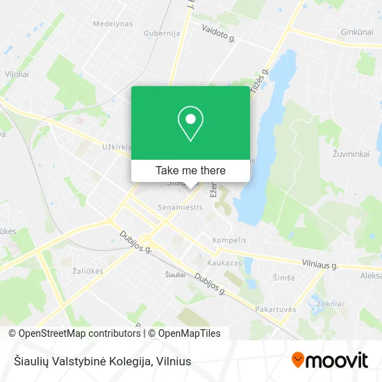 Карта Šiaulių Valstybinė Kolegija
