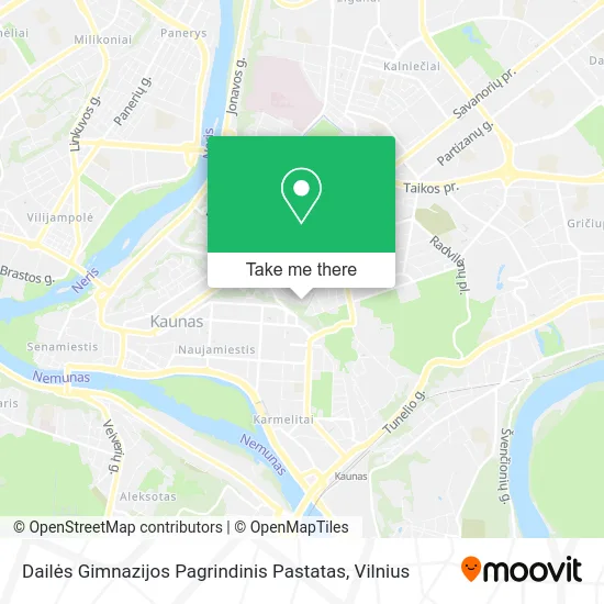 Карта Dailės Gimnazijos Pagrindinis Pastatas