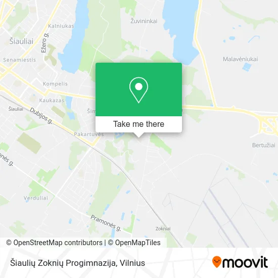 Карта Šiaulių Zoknių Progimnazija