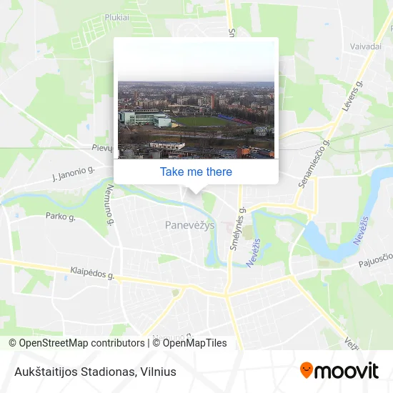 Карта Aukštaitijos Stadionas