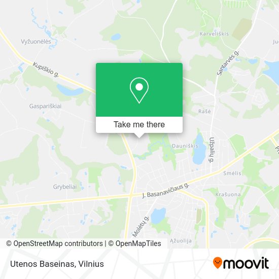 Карта Utenos Baseinas