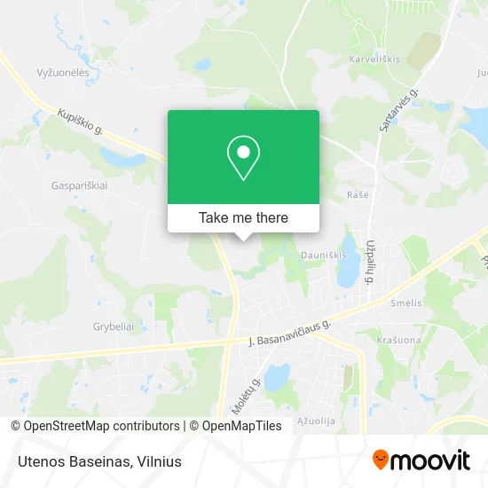 Карта Utenos Baseinas