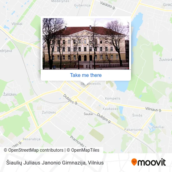 Карта Šiaulių Juliaus Janonio Gimnazija