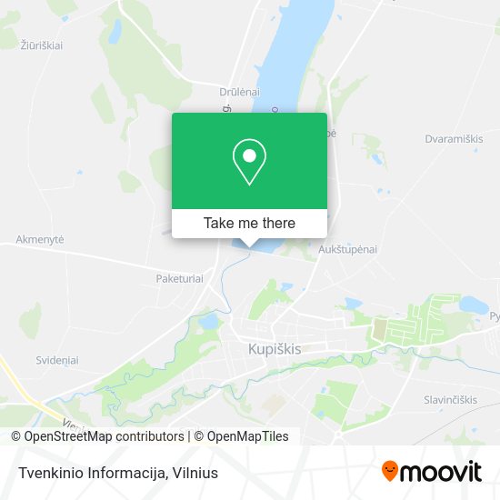 Карта Tvenkinio Informacija