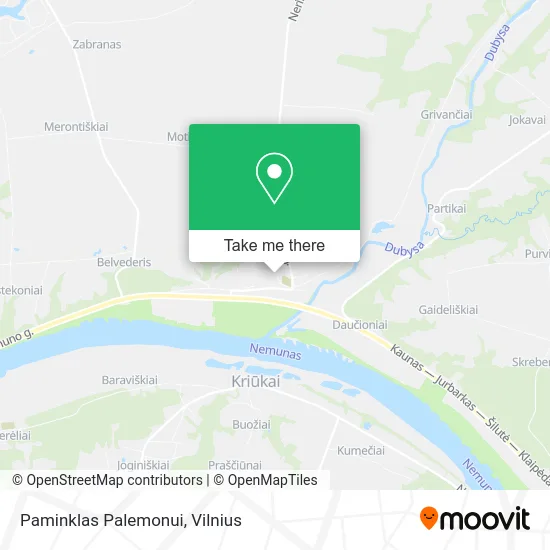 Карта Paminklas Palemonui