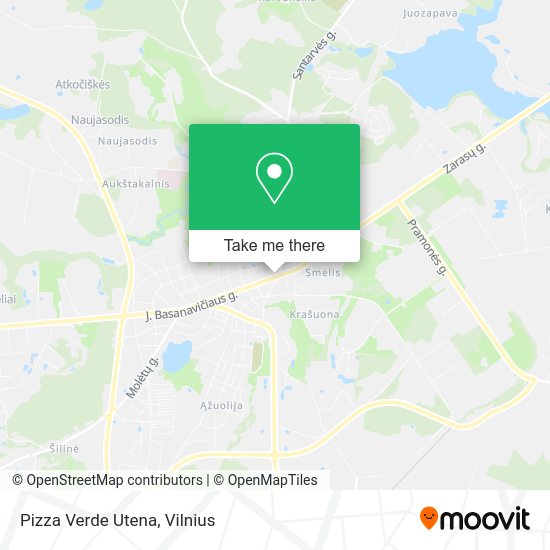 Карта Pizza Verde Utena