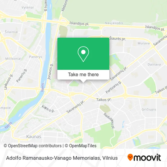 Карта Adolfo Ramanausko-Vanago Memorialas