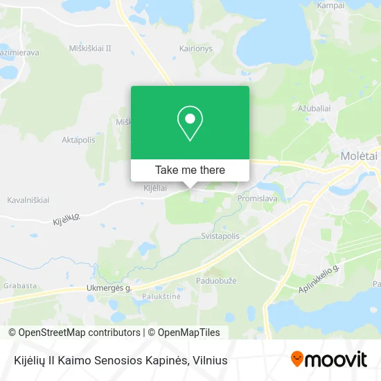 Карта Kijėlių II Kaimo Senosios Kapinės