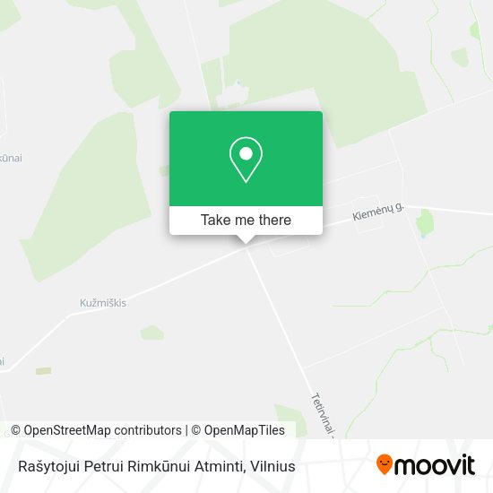 Карта Rašytojui Petrui Rimkūnui Atminti