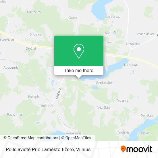 Карта Poilsiavietė Prie Lamėsto Ežero