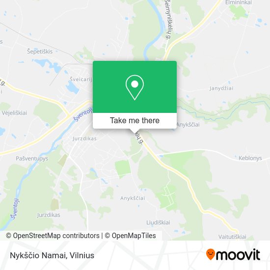 Карта Nykščio Namai