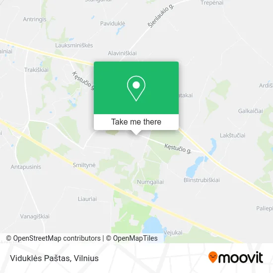 Карта Viduklės Paštas