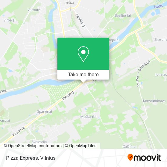 Карта Pizza Express