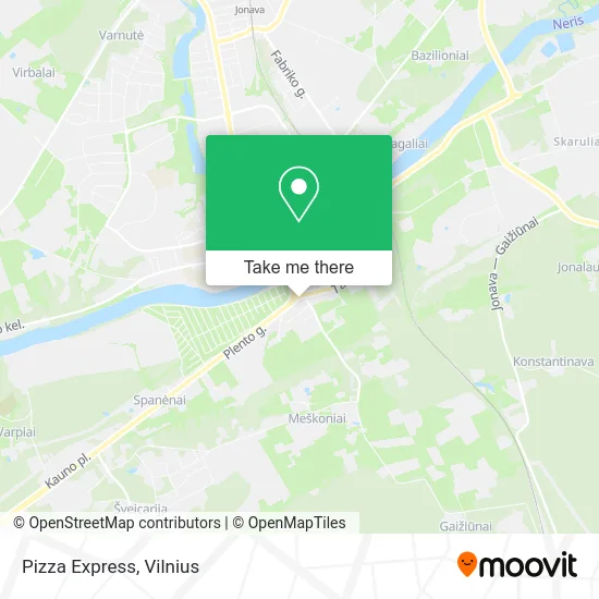 Карта Pizza Express